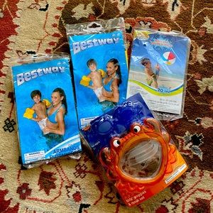 Pool Fun for kids Lot! Floaters, Mask & Ball
